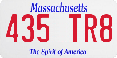 MA license plate 435TR8