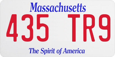 MA license plate 435TR9