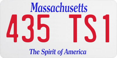 MA license plate 435TS1