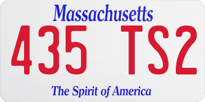 MA license plate 435TS2