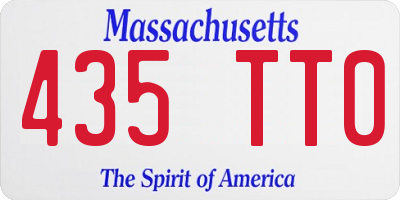 MA license plate 435TT0