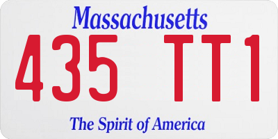 MA license plate 435TT1