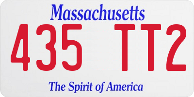 MA license plate 435TT2
