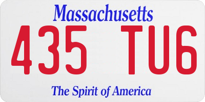 MA license plate 435TU6