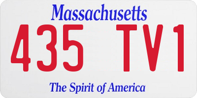 MA license plate 435TV1