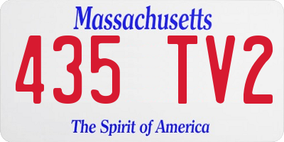 MA license plate 435TV2