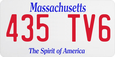 MA license plate 435TV6