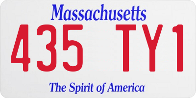 MA license plate 435TY1