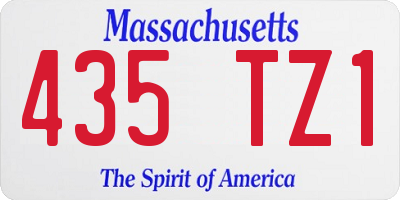MA license plate 435TZ1