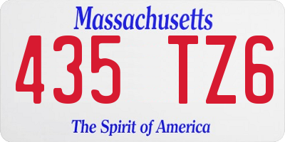 MA license plate 435TZ6