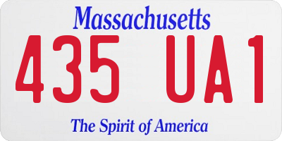 MA license plate 435UA1