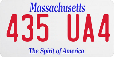 MA license plate 435UA4