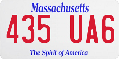 MA license plate 435UA6