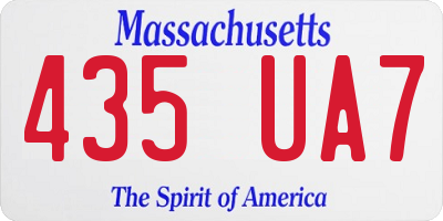 MA license plate 435UA7