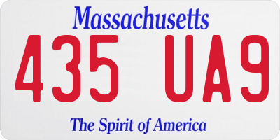 MA license plate 435UA9