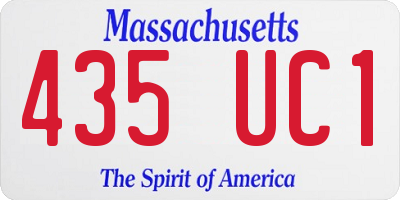 MA license plate 435UC1