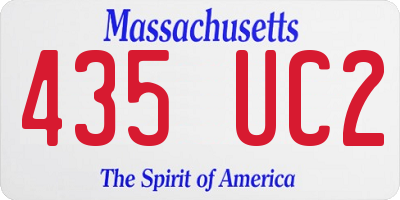 MA license plate 435UC2