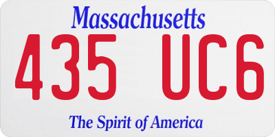 MA license plate 435UC6