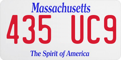 MA license plate 435UC9