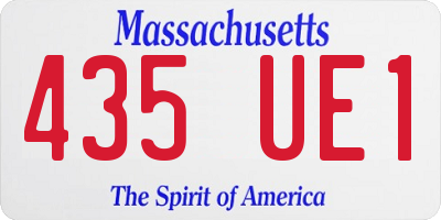 MA license plate 435UE1