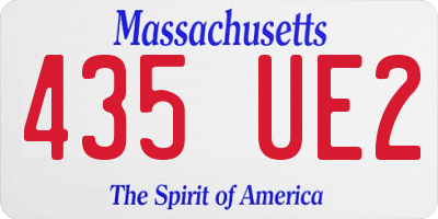 MA license plate 435UE2