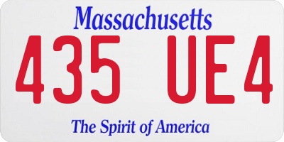 MA license plate 435UE4