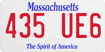 MA license plate 435UE6