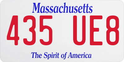 MA license plate 435UE8