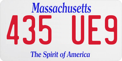 MA license plate 435UE9