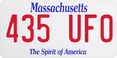 MA license plate 435UF0