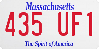 MA license plate 435UF1