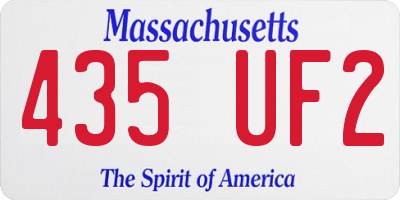 MA license plate 435UF2