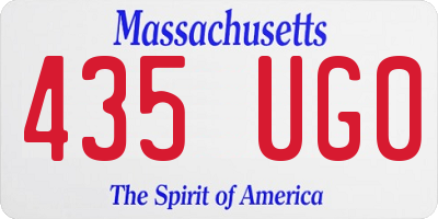 MA license plate 435UG0