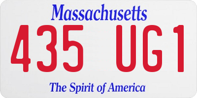 MA license plate 435UG1