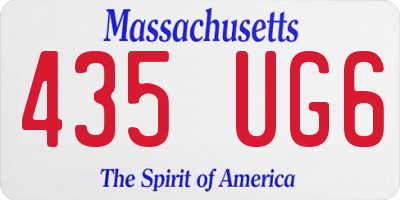 MA license plate 435UG6