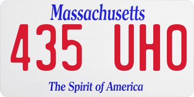 MA license plate 435UH0