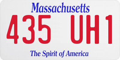 MA license plate 435UH1