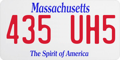 MA license plate 435UH5