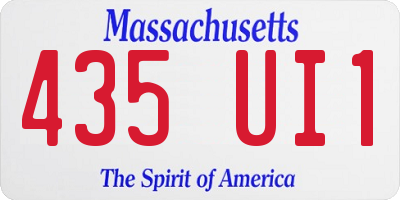 MA license plate 435UI1