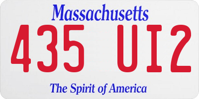MA license plate 435UI2
