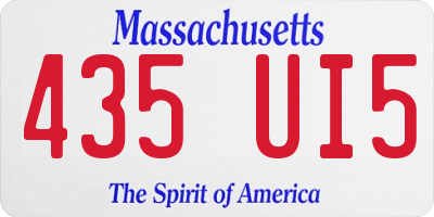 MA license plate 435UI5