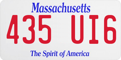 MA license plate 435UI6