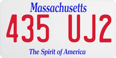 MA license plate 435UJ2