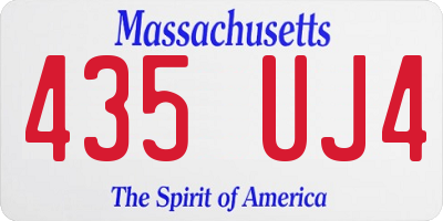 MA license plate 435UJ4
