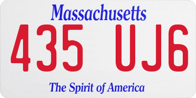 MA license plate 435UJ6