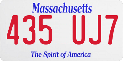 MA license plate 435UJ7