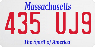 MA license plate 435UJ9