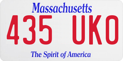 MA license plate 435UK0