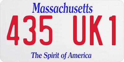 MA license plate 435UK1