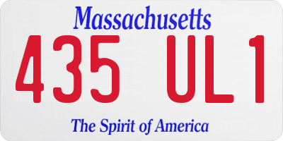 MA license plate 435UL1
